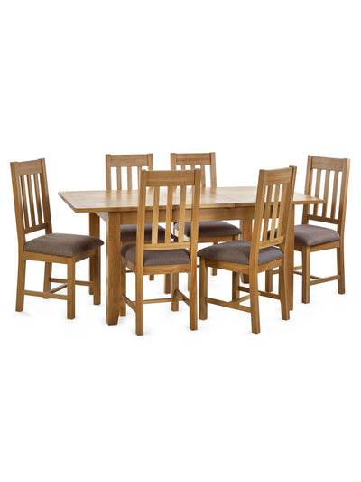 Mallory Table and 6 Chairs – Oak