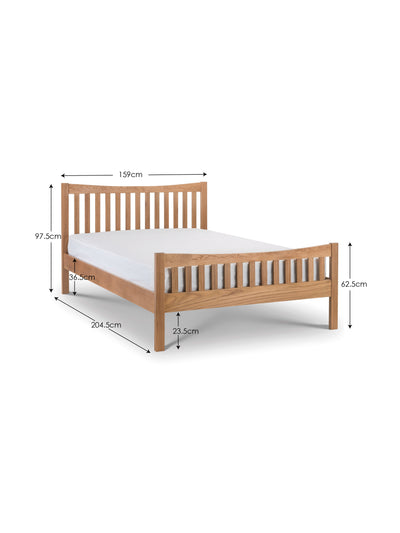 Mallory Oak Bed - High Footer