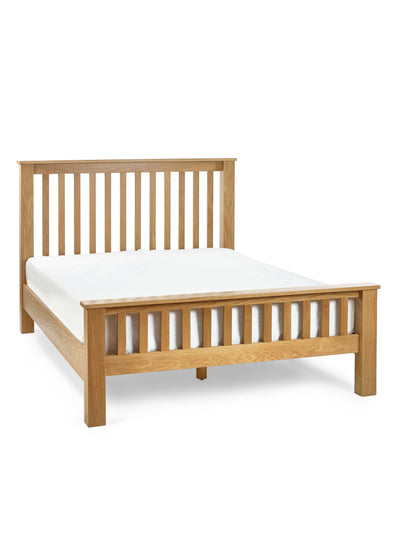 Mallory Oak Bed - High Footer