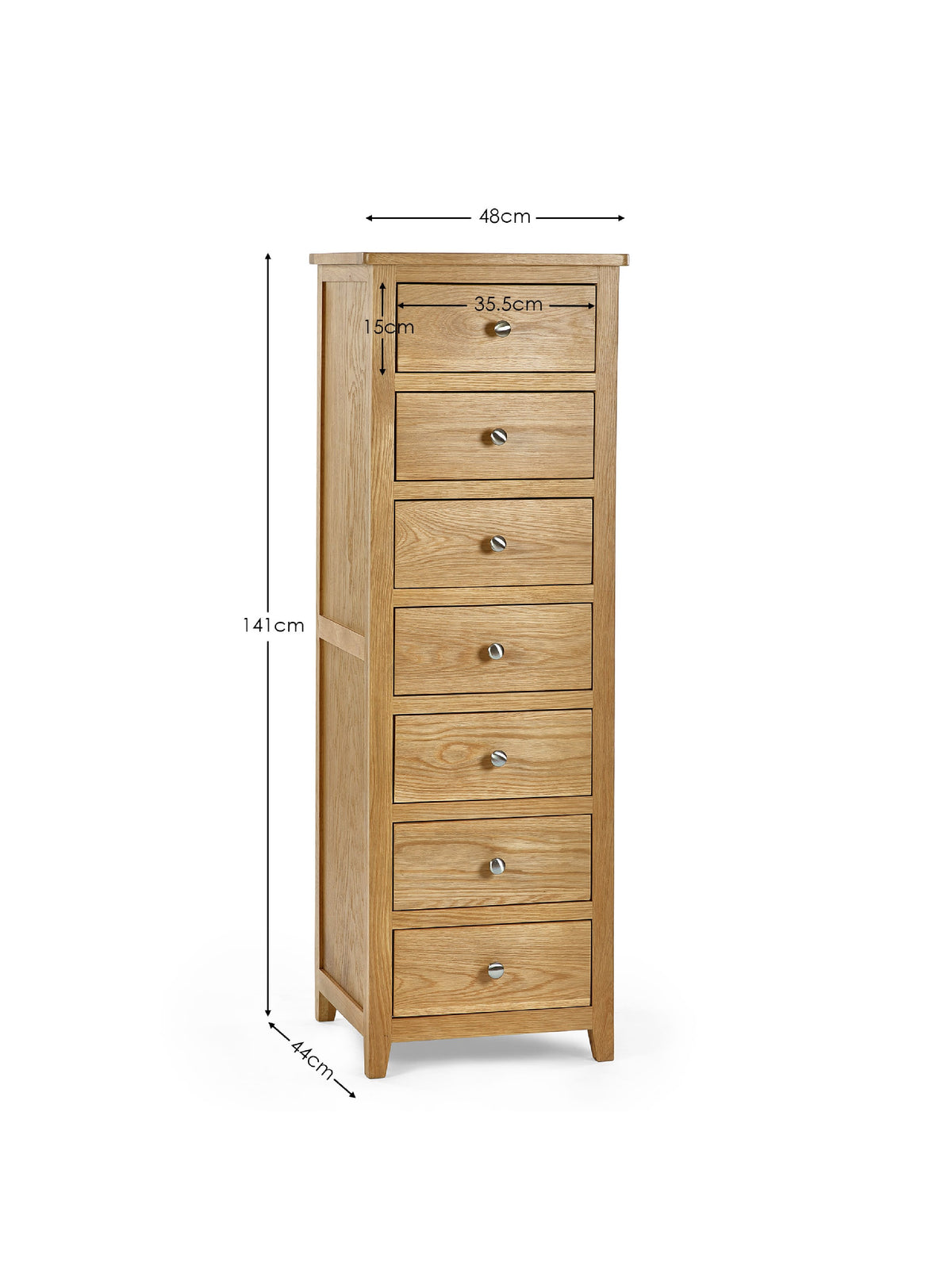 Mallory 7 Drawer Narrow Chest