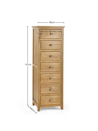 Mallory 7 Drawer Narrow Chest