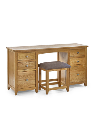 Mallory Twin Pedestal Dressing Table + Stool Set