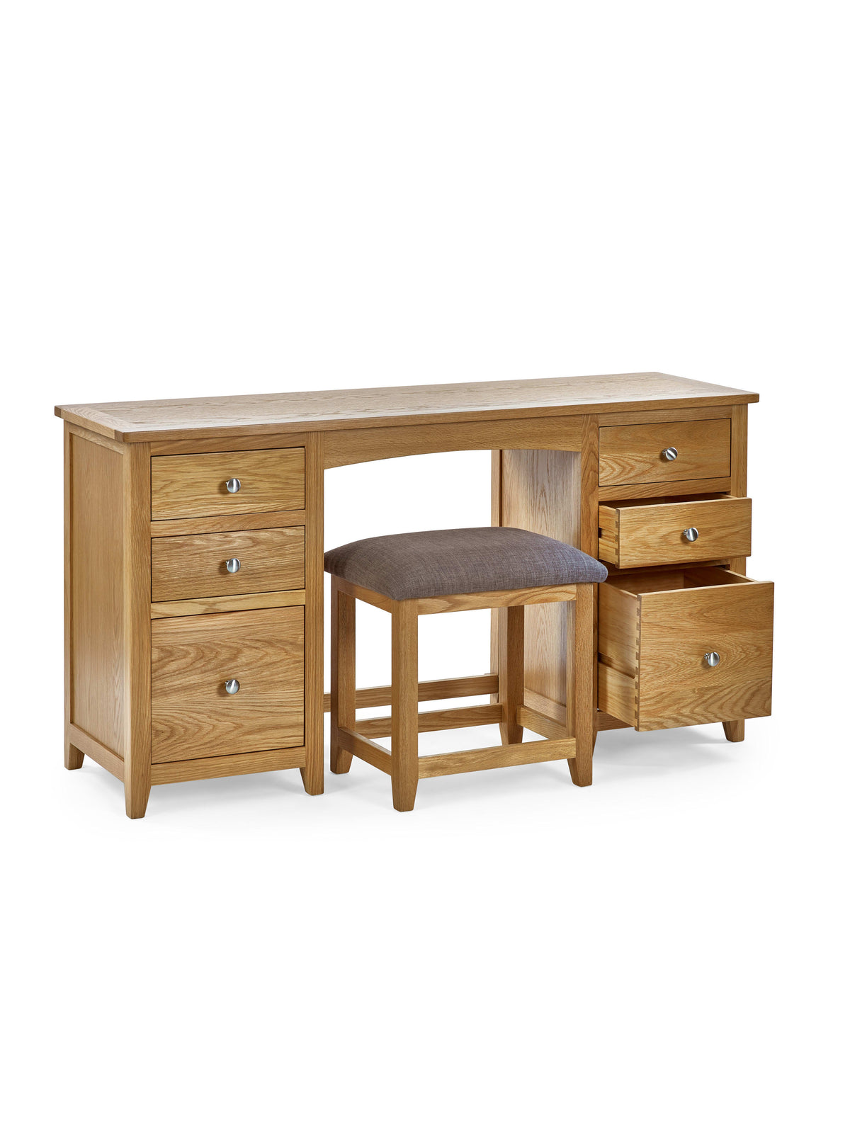 Mallory Twin Pedestal Dressing Table + Stool Set