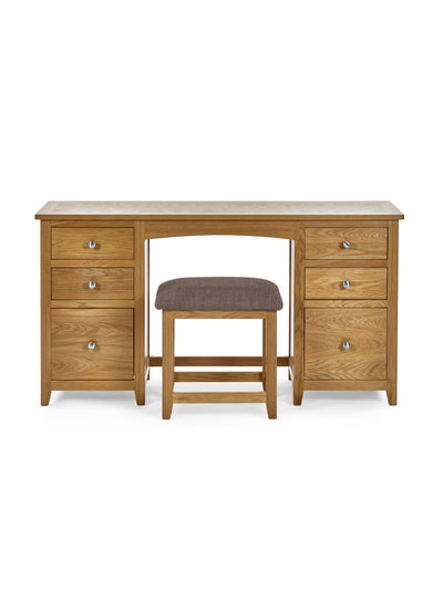 Mallory Twin Pedestal Dressing Table + Stool Set