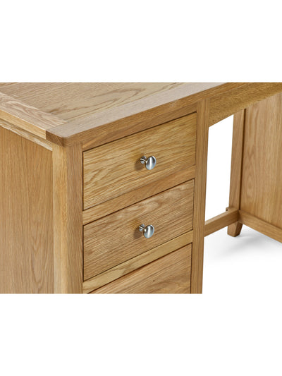 Mallory Twin Pedestal Dressing Table + Stool Set