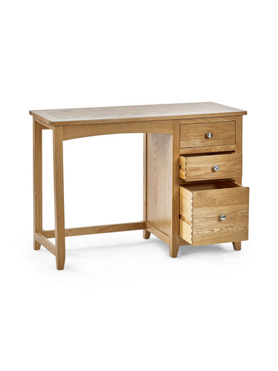 Mallory Single Pedestal Dressing Table + Stool Set