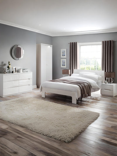 Manhattan Bed - White High Gloss