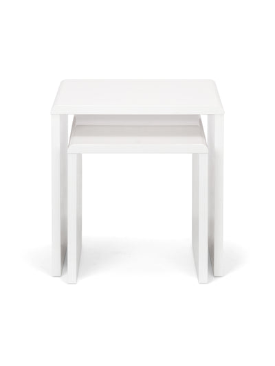Manhattan High Gloss White Nest Of 2 Tables