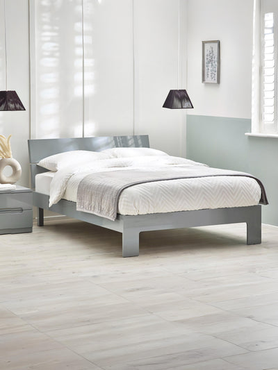 Manhattan Bed - Grey High Gloss