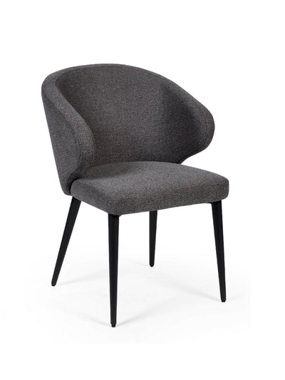 Marcus Mid Grey Fabric Dining Chairs (Set of 2)