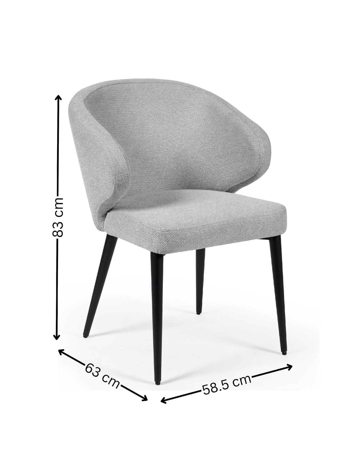 Marcus Light Grey Fabric Dining Chairs (Set of 2)