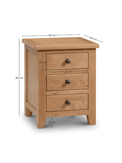 Marlborough 3 Drawer Bedside Ass