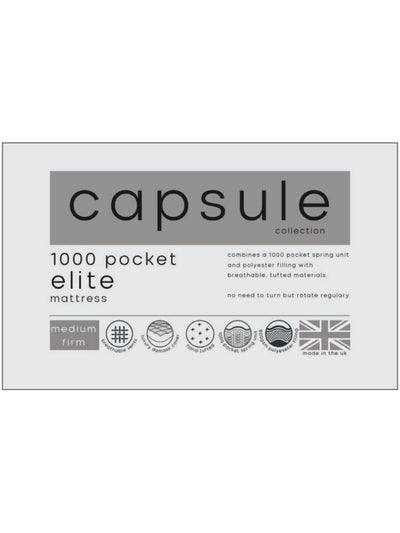 Capsule Elite Pocket 1000 Mattress – White