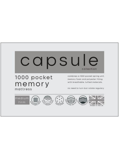 Capsule Memory Pocket 1000 Mattress – White