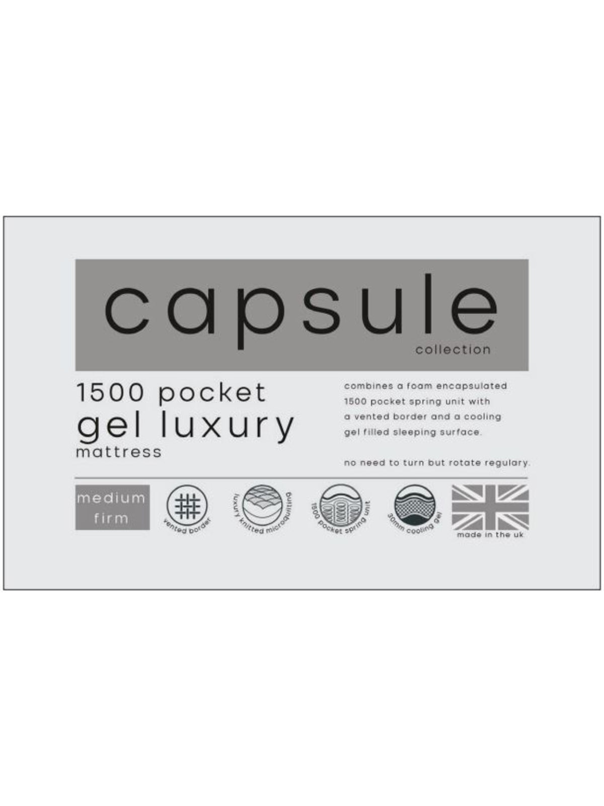 Capsule Gel quality Mattress – White