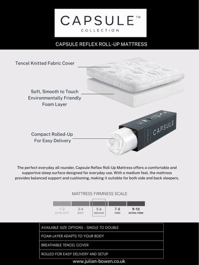 Capsule Reflex Roll-Up Mattress – White