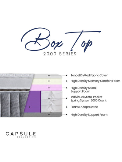 Capsule 2000 Box Top Mattress – White