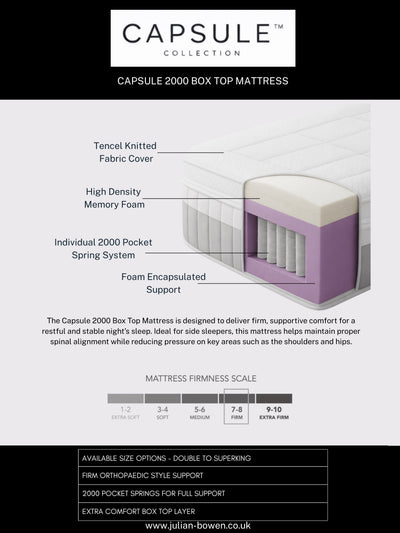 Capsule 2000 Box Top Mattress – White