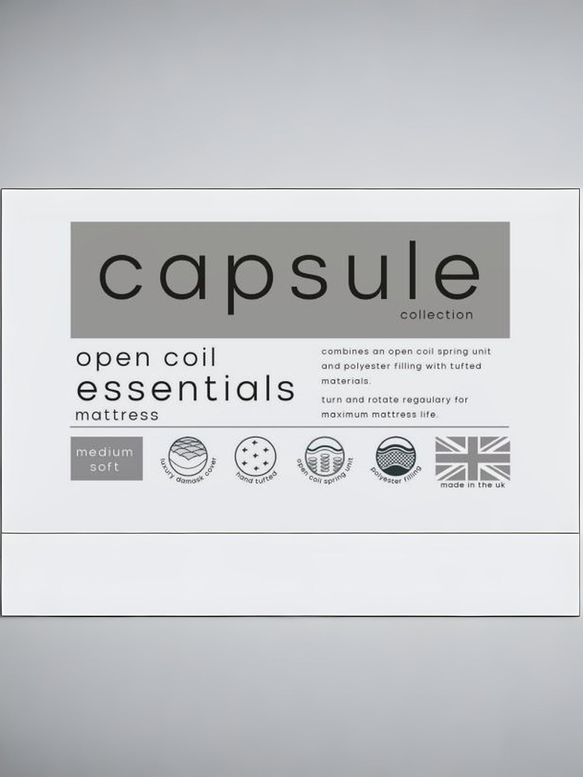 Capsule Essentials Mattress – White