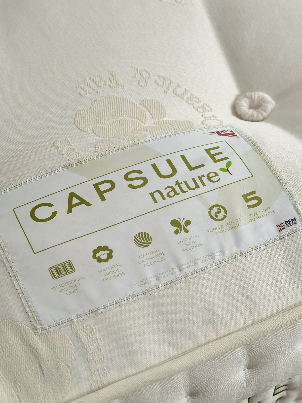 Capsule Nature Pocket Sprung Mattress – Cream