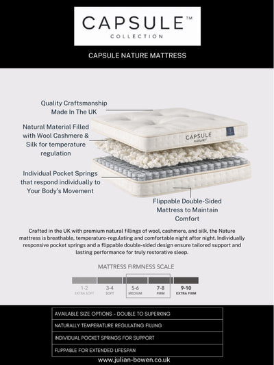 Capsule Nature Pocket Sprung Mattress – Cream
