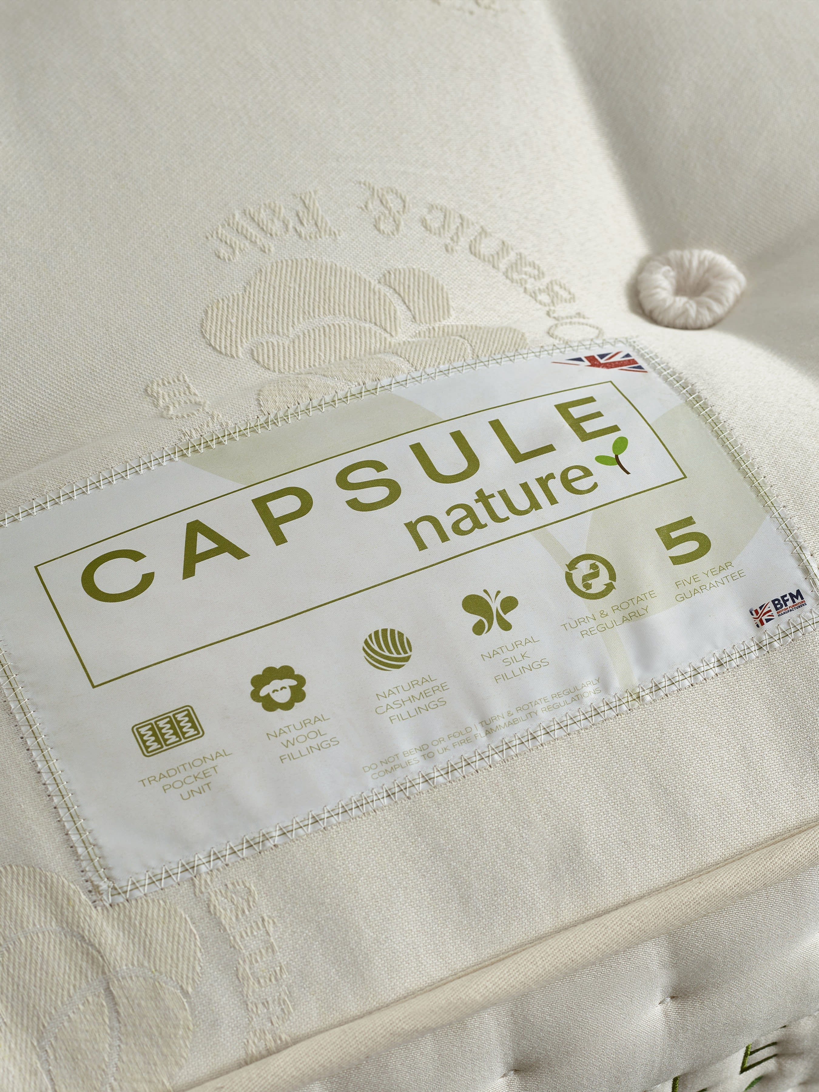Capsule Nature Pocket Sprung Mattress – Cream