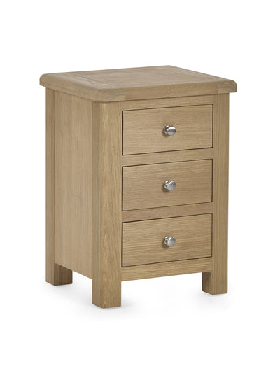 Memphis Limed Oak 3 Drawer Bedside