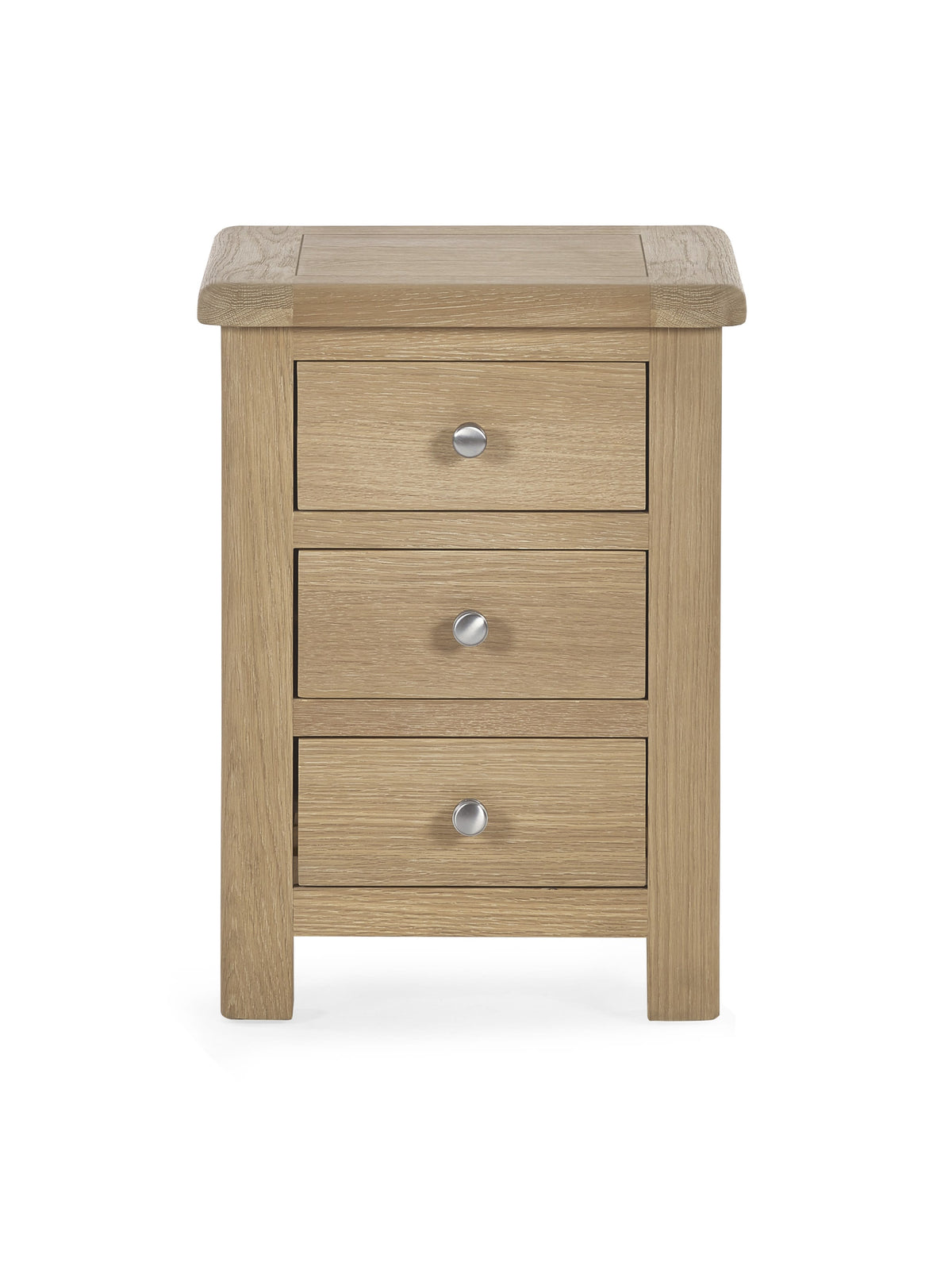 Memphis Limed Oak 3 Drawer Bedside
