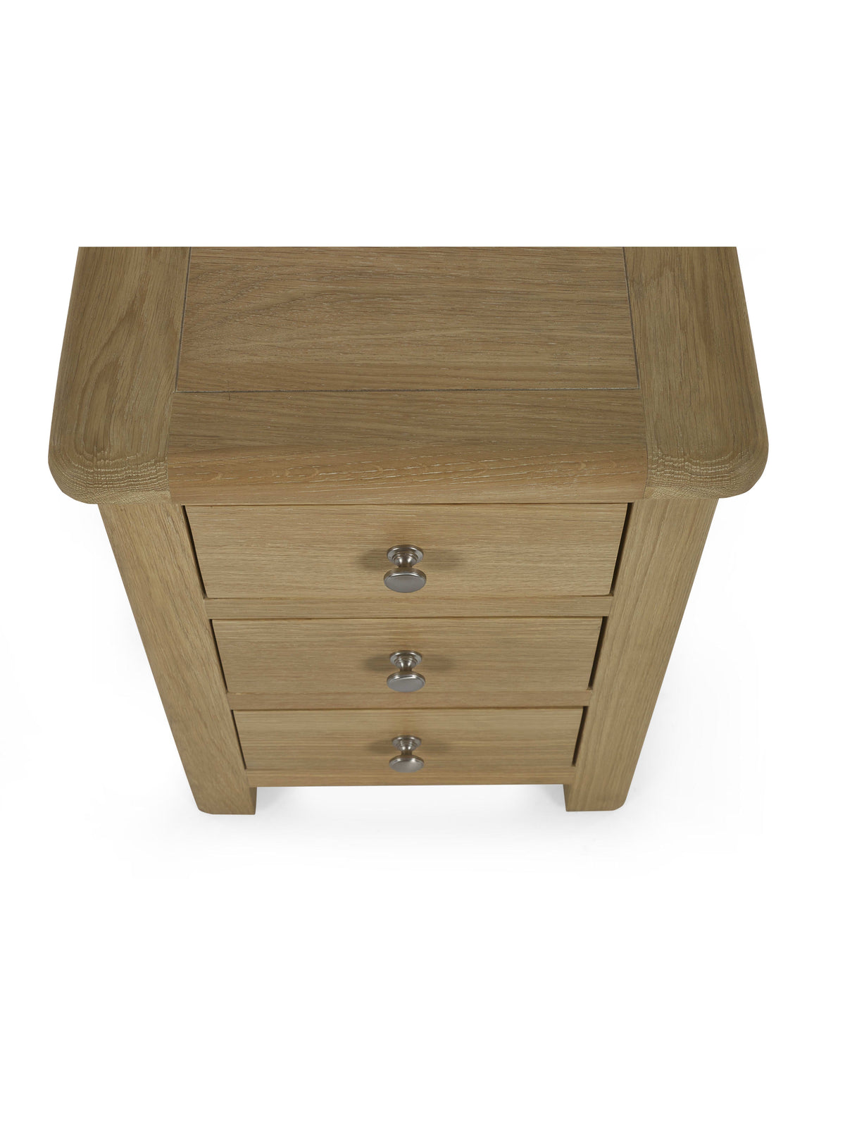 Memphis Limed Oak 3 Drawer Bedside