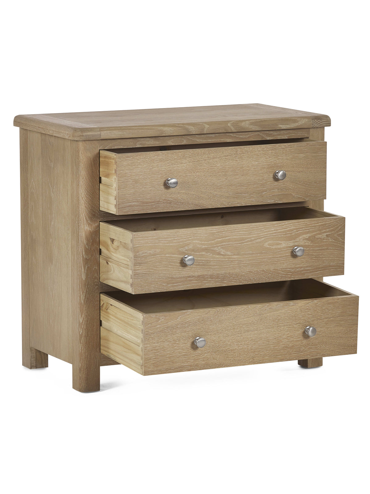 Memphis Limed Oak 3 Drawer Chest