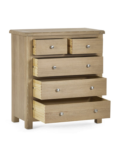 Memphis Limed Oak 3 + 2 Drawer Chest