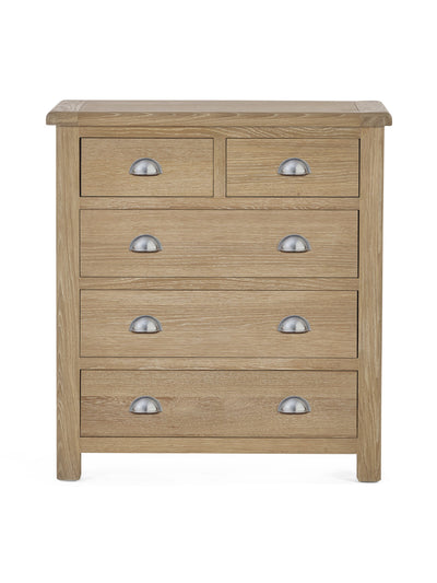 Memphis Limed Oak 3 + 2 Drawer Chest