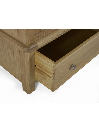 Memphis Limed Oak 2 Door 1 Drawer Wardrobe