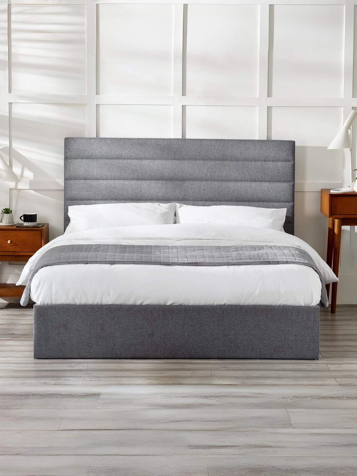 Merida Lift Up Storage Bed - Grey