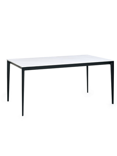 Miami Rectangular Stone Top Dining Table - White Marble