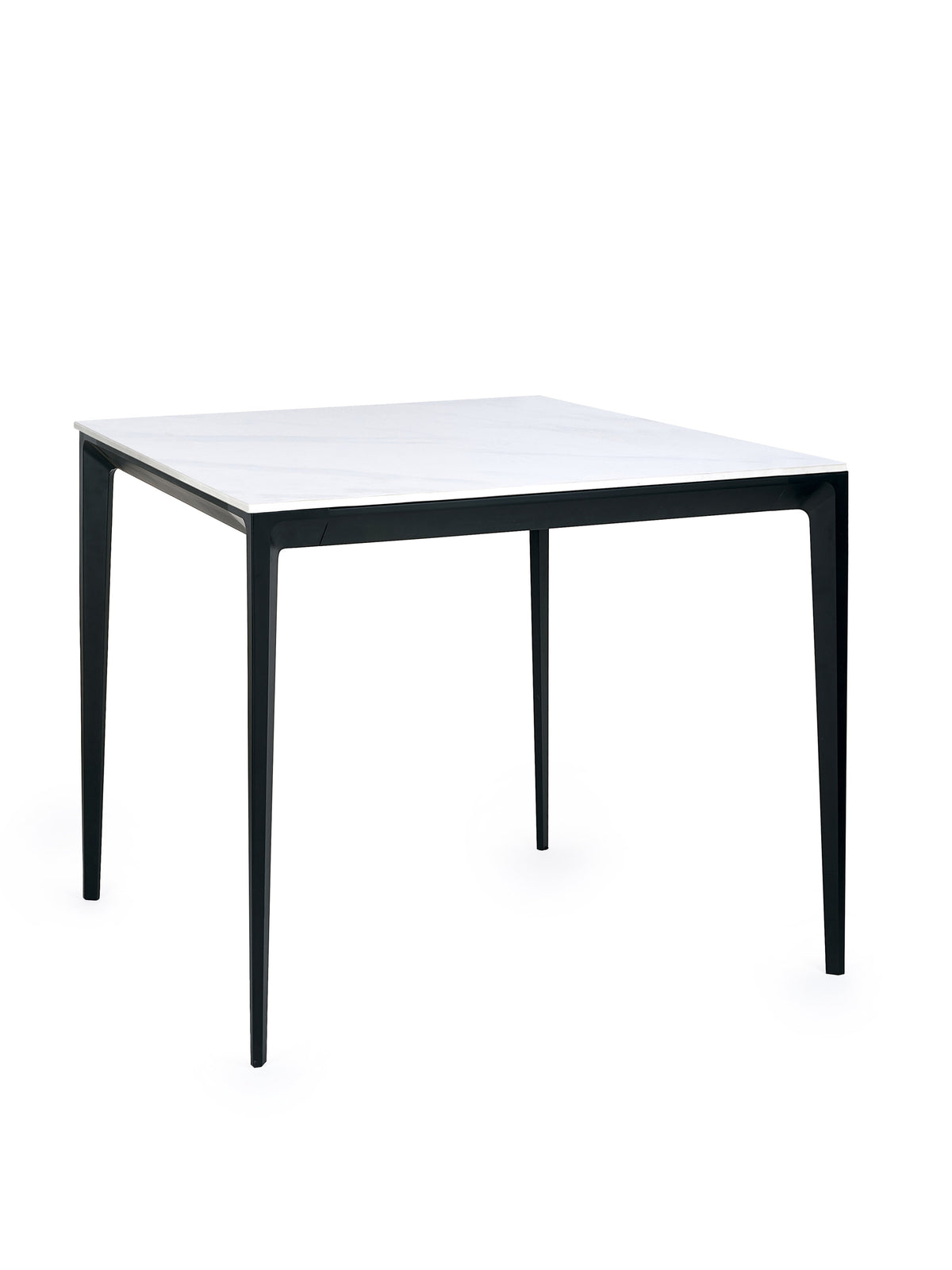 Miami Square Stone Top Dining Table - White Marble