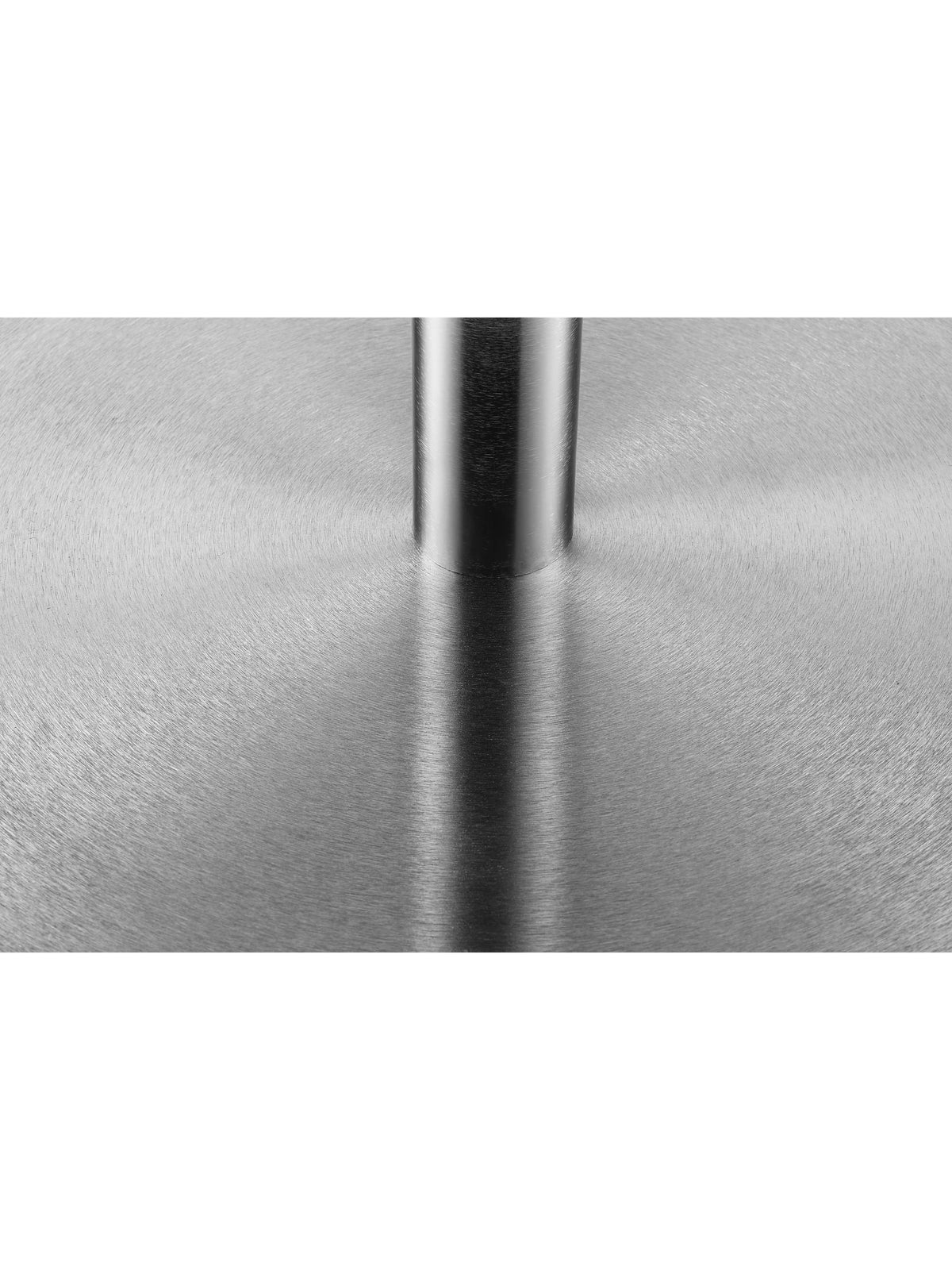 Milan Round Glass Brushed Steel Pedestal Table