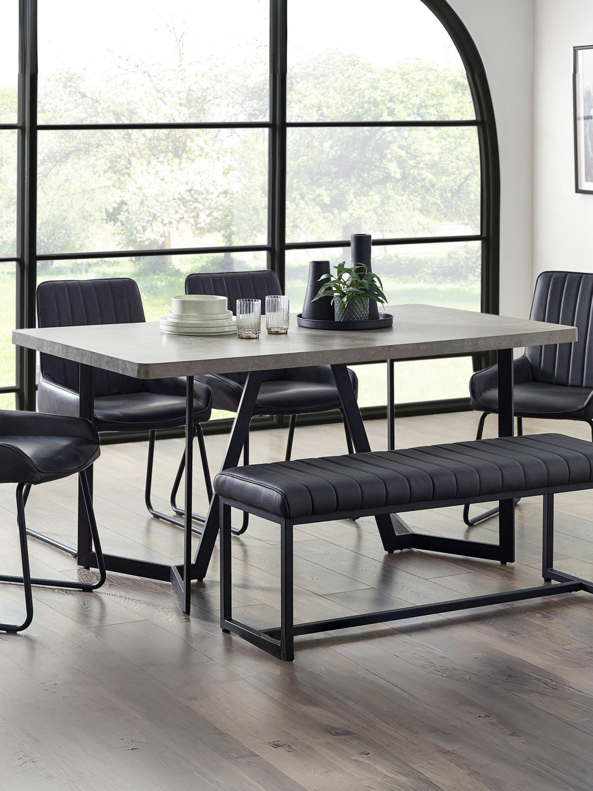 Miller Concrete Effect Dining Table