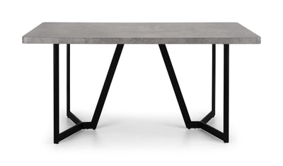 Miller Concrete Effect Dining Table – Julian Bowen, view 3