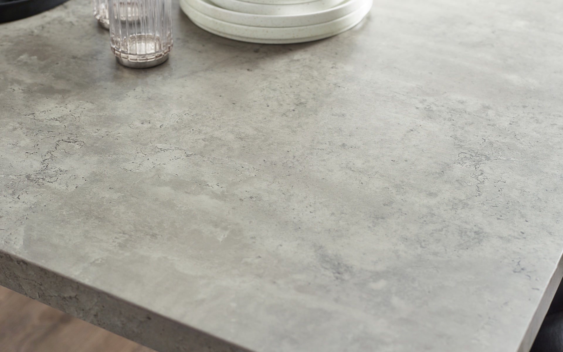 Miller Concrete Effect Dining Table – Julian Bowen, view 4