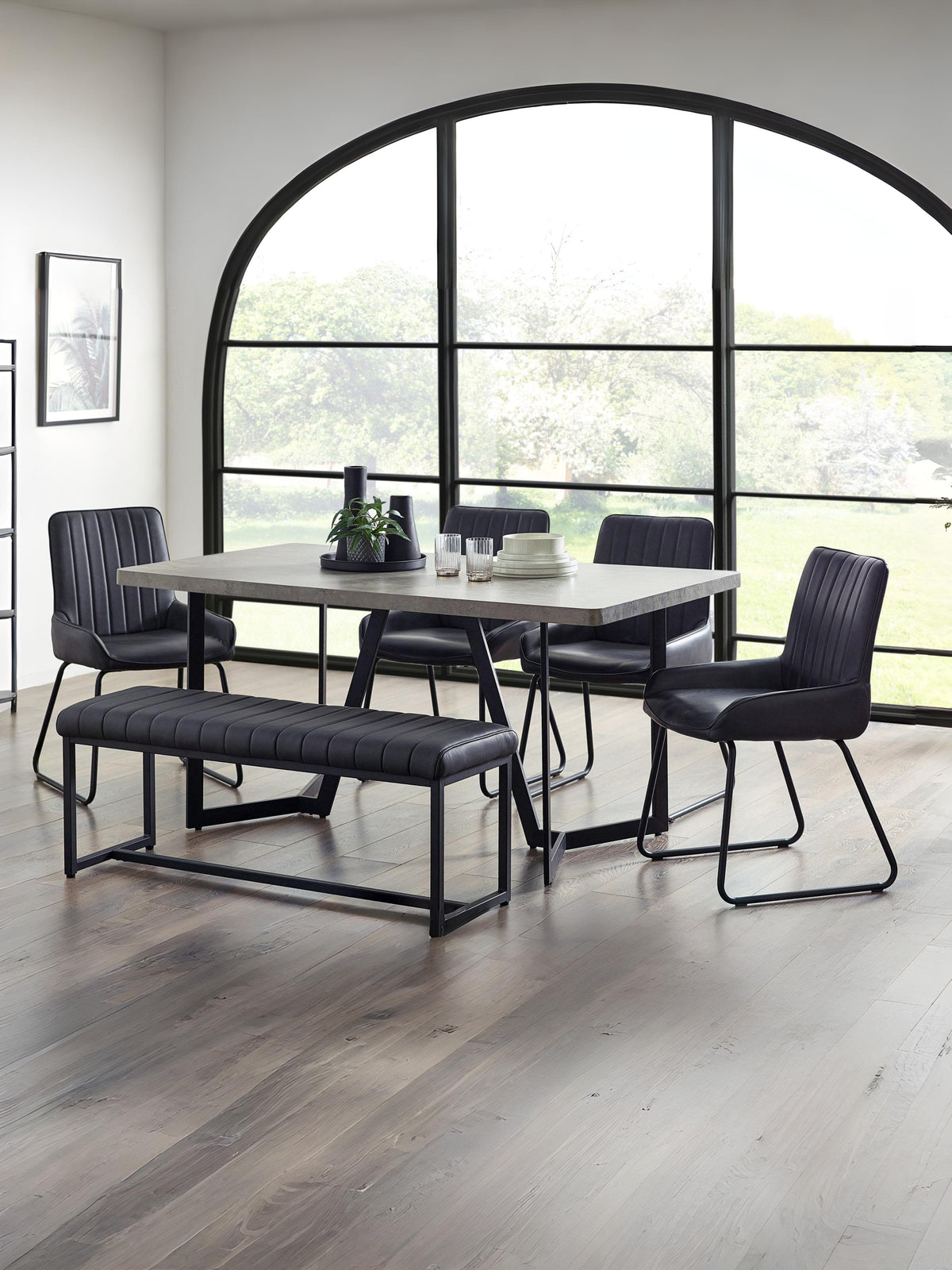 Miller Concrete Effect Dining Table