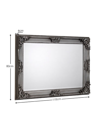 Rococo Pewter Wall Mirror