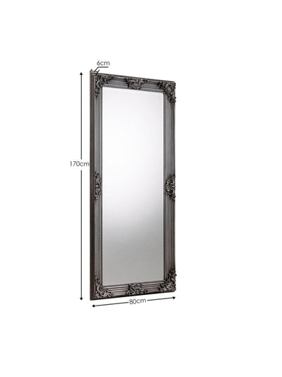 Rococo Pewter Lean-To Dress Mirror