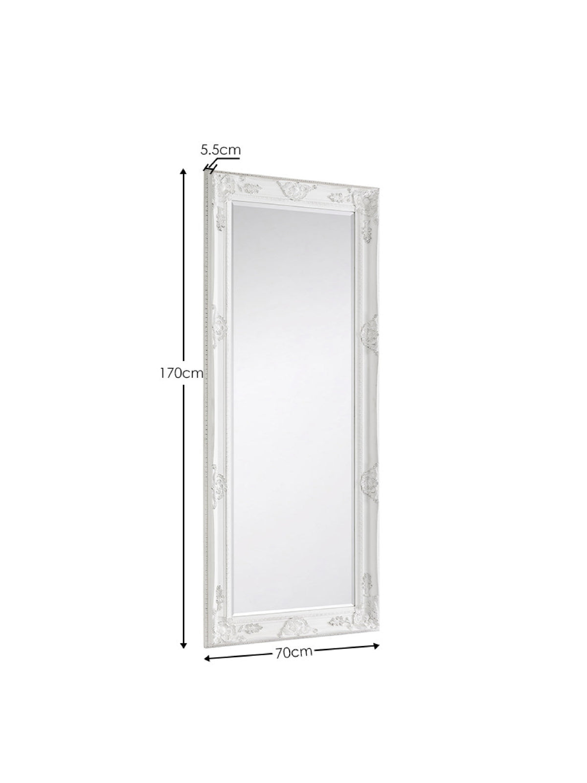 Palais White Lean-To Dress Mirror
