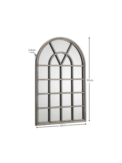 Opus Pewter Window Mirror