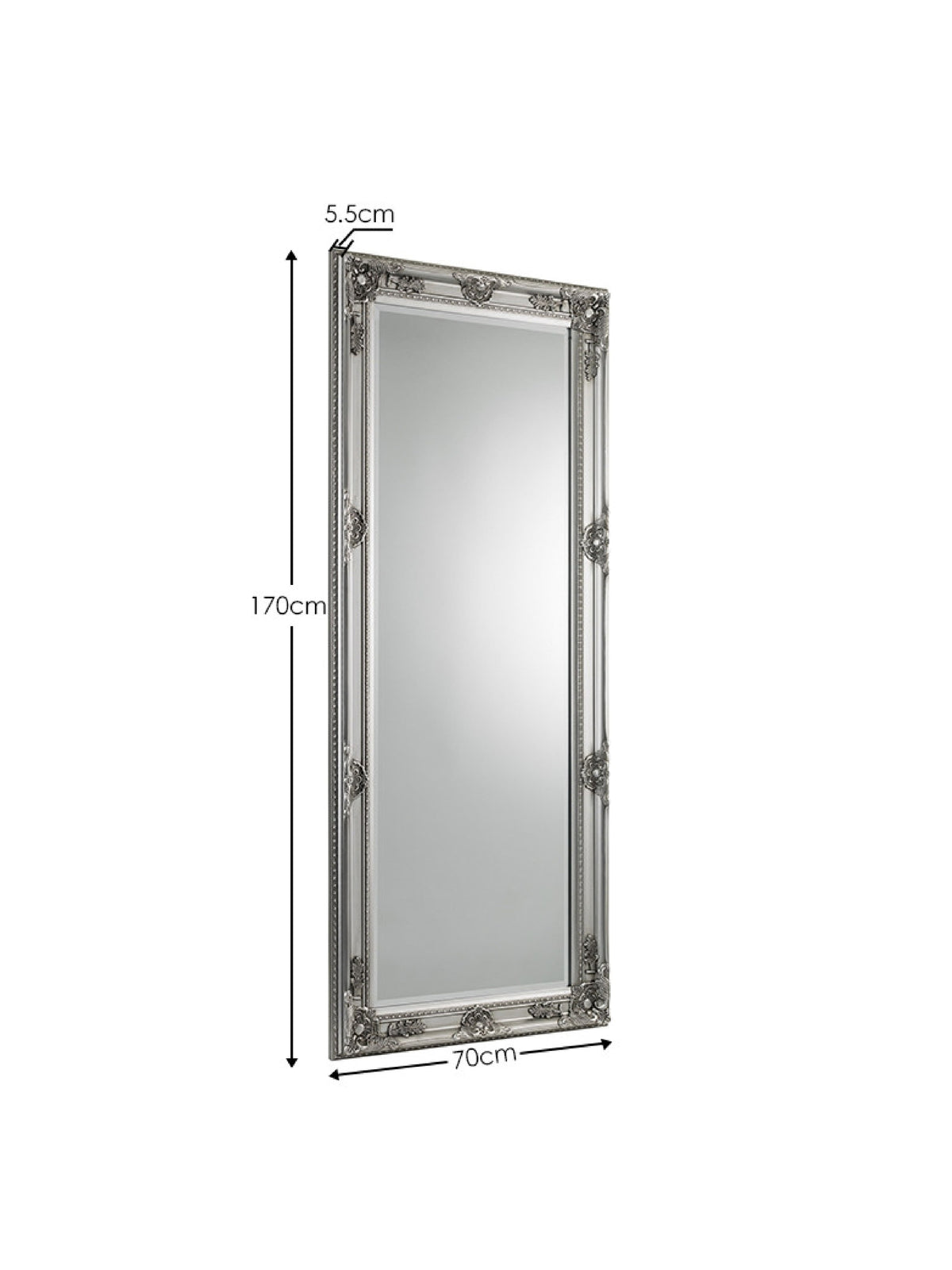Palais Pewter Lean-To Dress Mirror