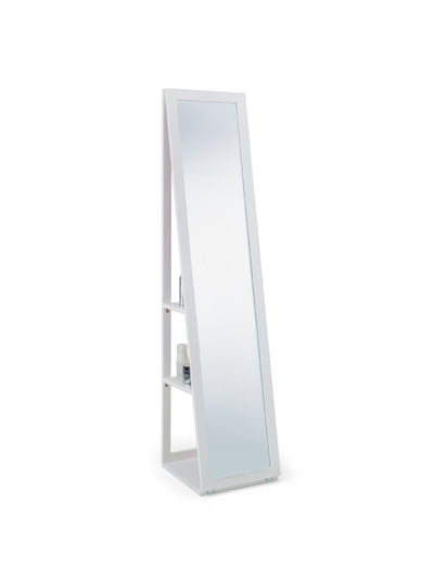 Fresco White Storage Mirror