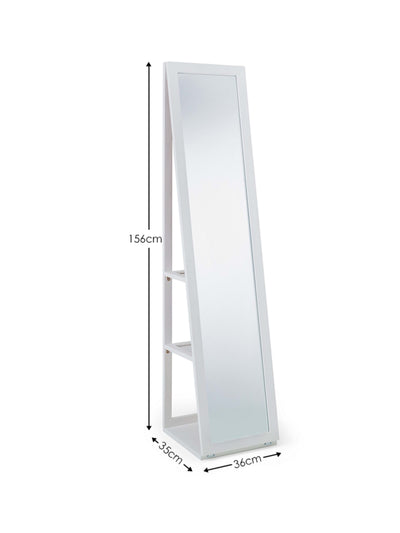 Fresco White Storage Mirror