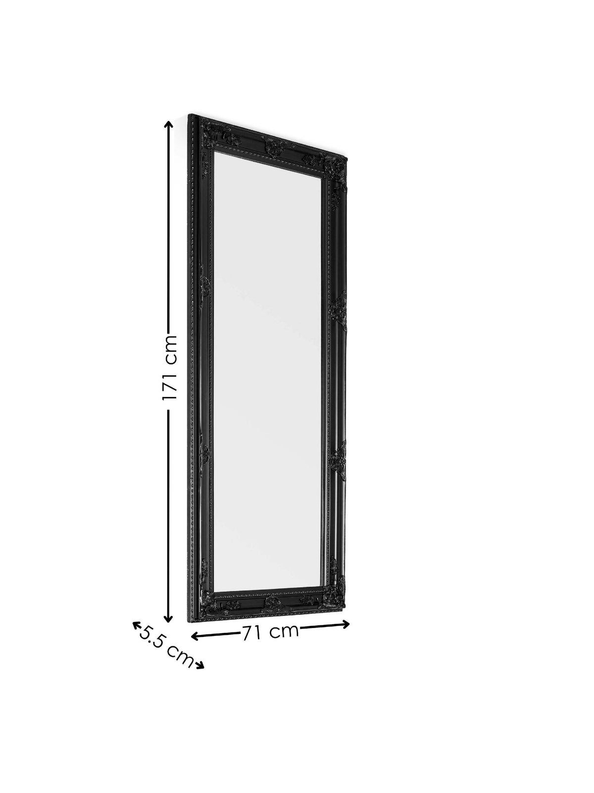 Palais Lean-To Dress Mirror Black