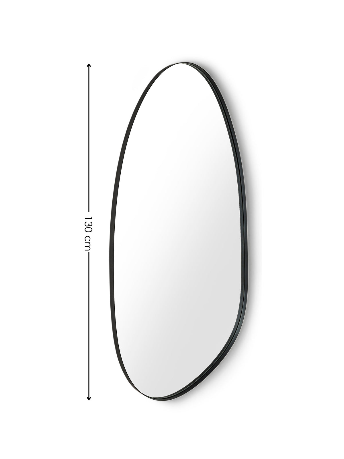 Rushmore Black Metal 95cm Organic Shaped Wall Mirror